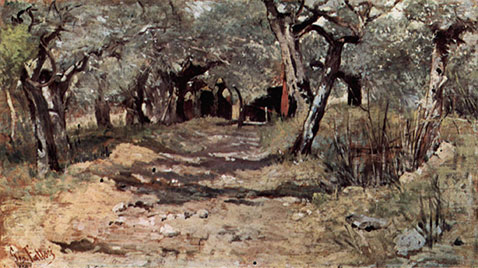 Corsia tra gli ulivi, Giovanni Fattori