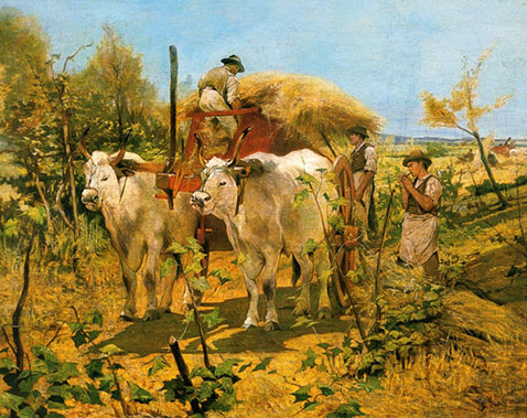 Maremma: la raccolta del fieno, Giovanni Fattori