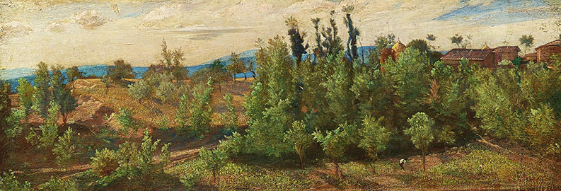 Paesaggio boscoso presso Perugia, Giovanni Costa detto Nino
