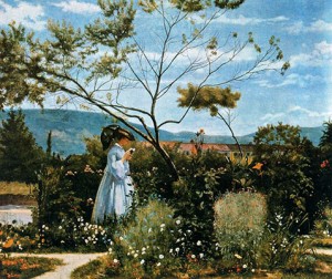 Tra i fiori del giardino, Silvestro Lega