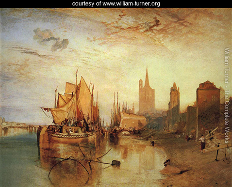Cologne The Arrival of a Packed Boat Evening , William Turner