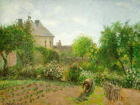 The Artist's Garden at Eragny - Camille Pissarro