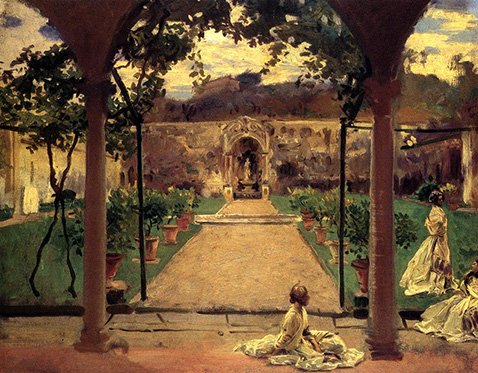 At Torre Galli Ladies in a Garden - John Singer Sargent