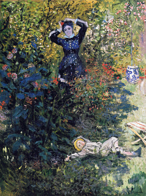 Camille and Jean Monet in the Garden at Argenteuil - Claude Monet