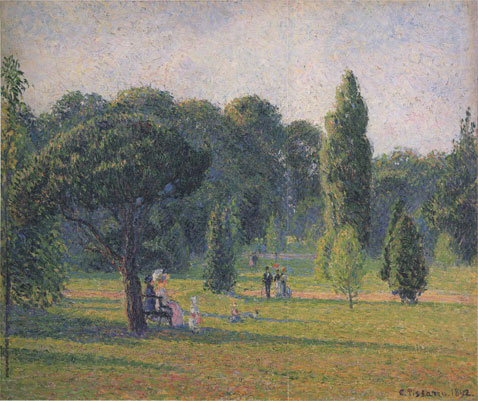Gardens At Kew Sunset - Camille Pissarro