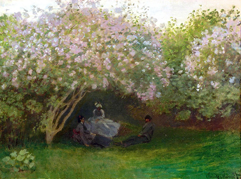 Lilacs Grey Weather - Claude Monet