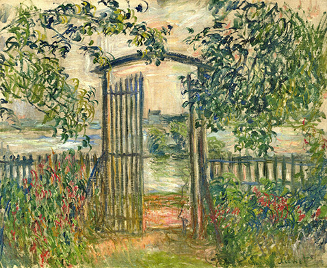 The Garden Gate at Vetheuil  - Claude Monet