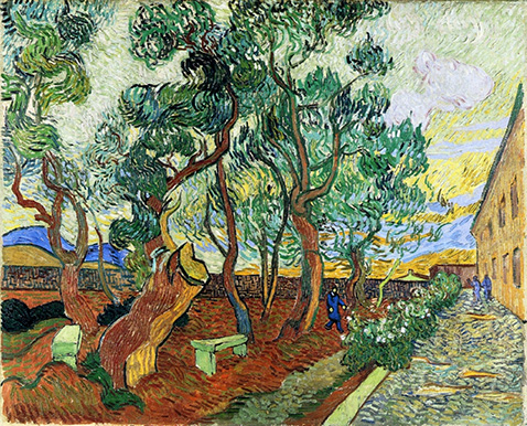 The Garden of St. Paul's Hospital at St. Remy - Vincent Van Gogh