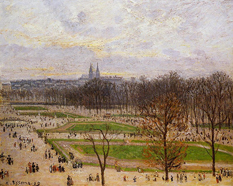 The Tuileries Gardens Winter Afternoon - Camille Pissarro