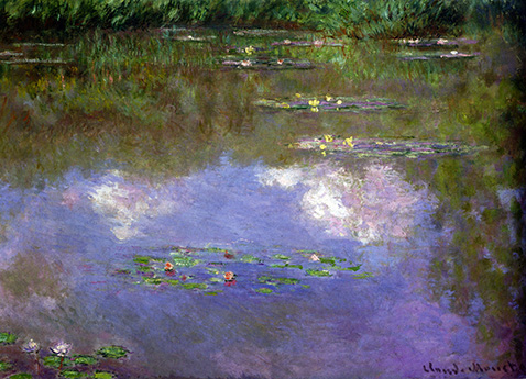 Water Lilies The Clouds - Claude Monet
