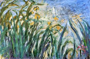 Yellow Irises and Malva - Claude Monet