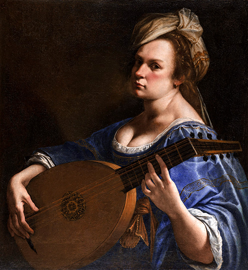 Autoritratto come suonatrice di liuto - Artemisia Gentileschi 