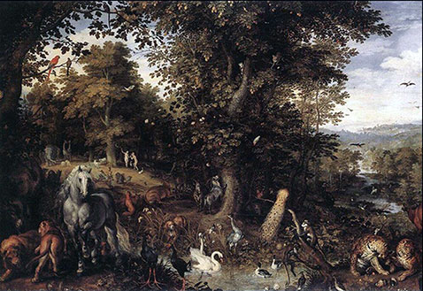 Adamo ed Eva nell'Eden - Pieter Brueghel Il Vecchio