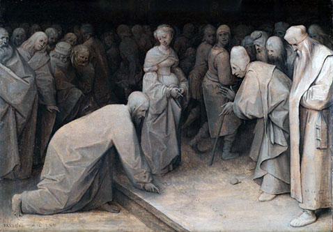 Cristo e l'adultera - Pieter Brueghel Il Vecchio