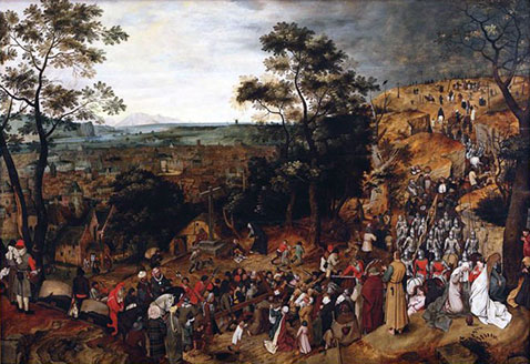 La Processione al Calvario - Pieter Brueghel Il Giovane
