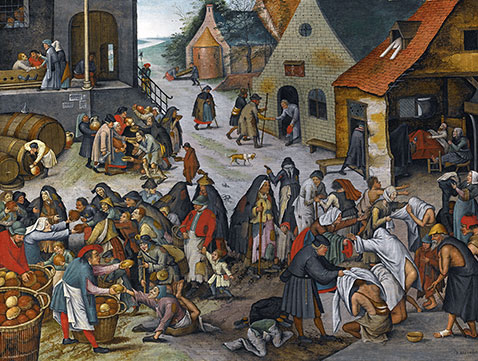 Le sette opere di misericordia - Pieter Brueghel Il Giovane