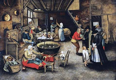 Visita alla casa colonica - Pieter Brueghel Il Giovane
