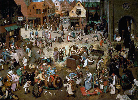 Lotta tra Carnevale e Quaresima - Pieter Brueghel Il Vecchio