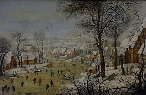 Paesaggio invernale con trappola per uccelli - Pieter Brueghel Il Giovane