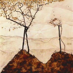 Schiele, arbres