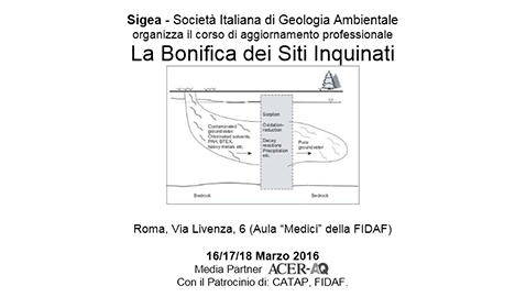 Roma, 16-17-18 marzo 2016 – Corso_ La bonifica dei siti inquinati