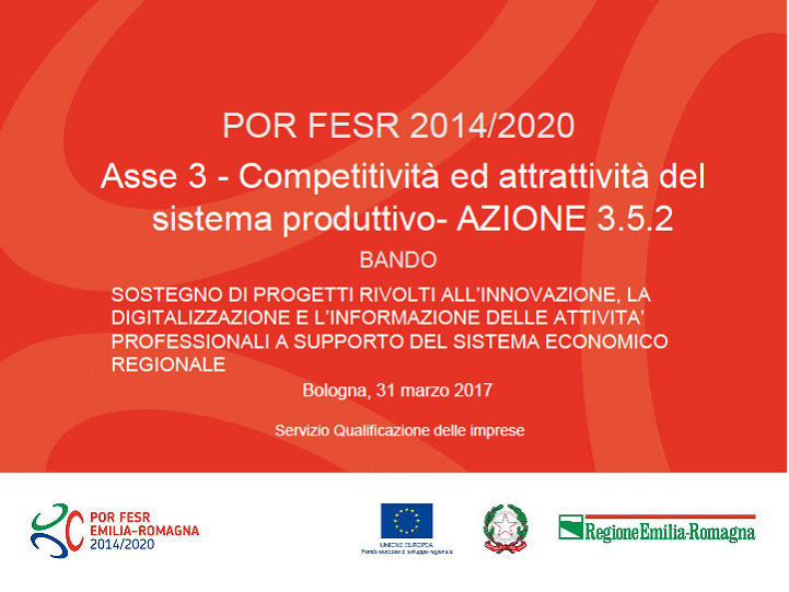 Emilia Romagna, aI via il bando 2018 per l’innovazione delle attività libero professionali.