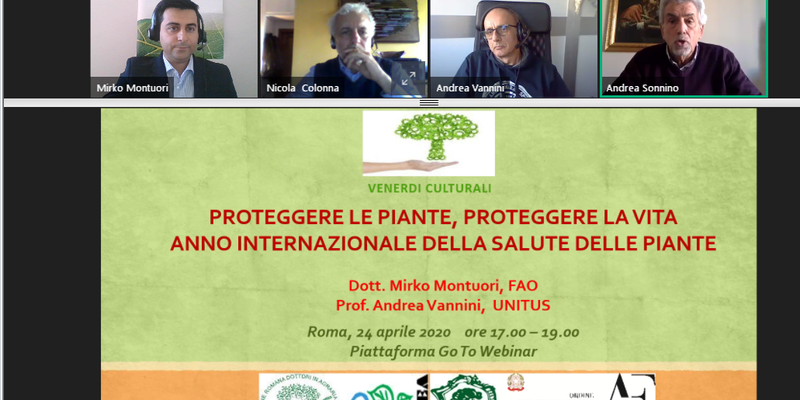 Successful webinar on International Year of Plant Health hosted by FIDAF, the Italian Federation of Doctors in Agronomy and Forestry