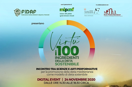 Video evento digitale 24.11.2020 “Virtù, o i 100 ingredienti della dieta sostenibile”