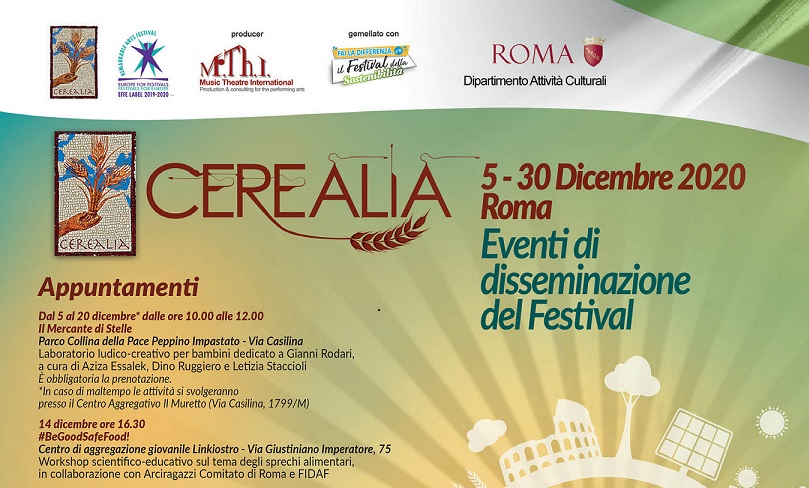 5-30 dicembre 2020 – CEREALIA Eventi di disseminazione del Festival