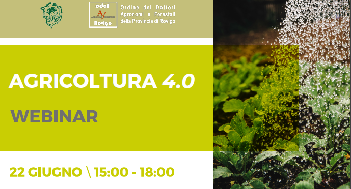 22 giugno 2021 – Webinar “Agricoltura 4.0”