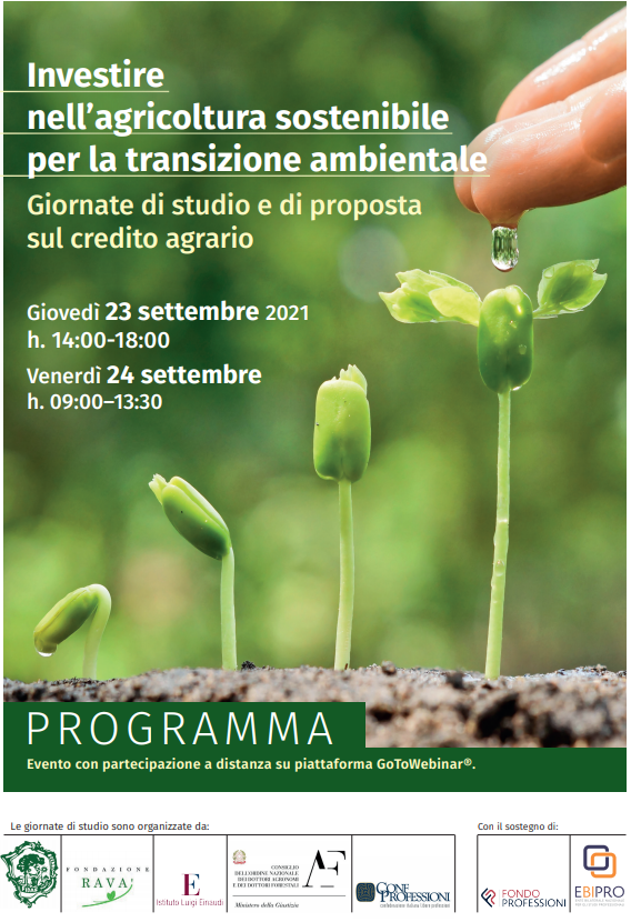 Transizione green, investimenti sostenibili per un’agricoltura sostenibile