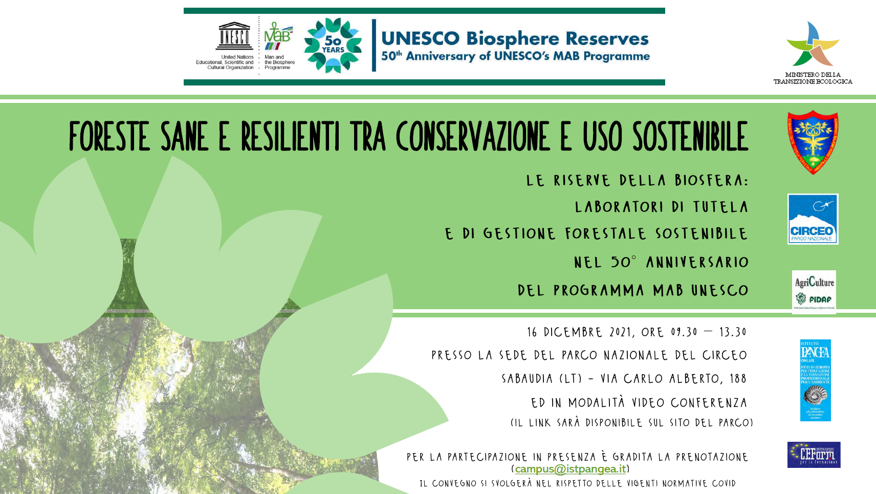 16.12.2021 – Foreste sane e resilienti tra conservazione e uso sostenibile