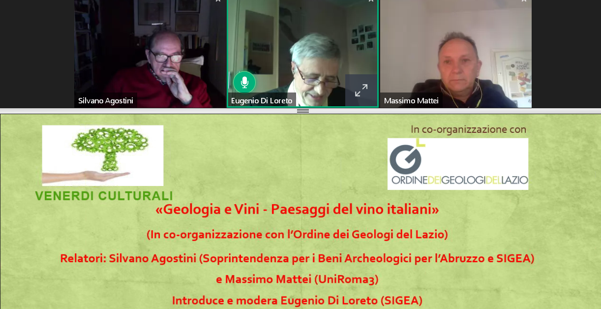Venerdì Culturale dell’11.03.2022 “Geologia e Vini – Paesaggi del vino italiani” (In co-organizzazione con l’Ordine dei Geologi del Lazio) – Diapositive