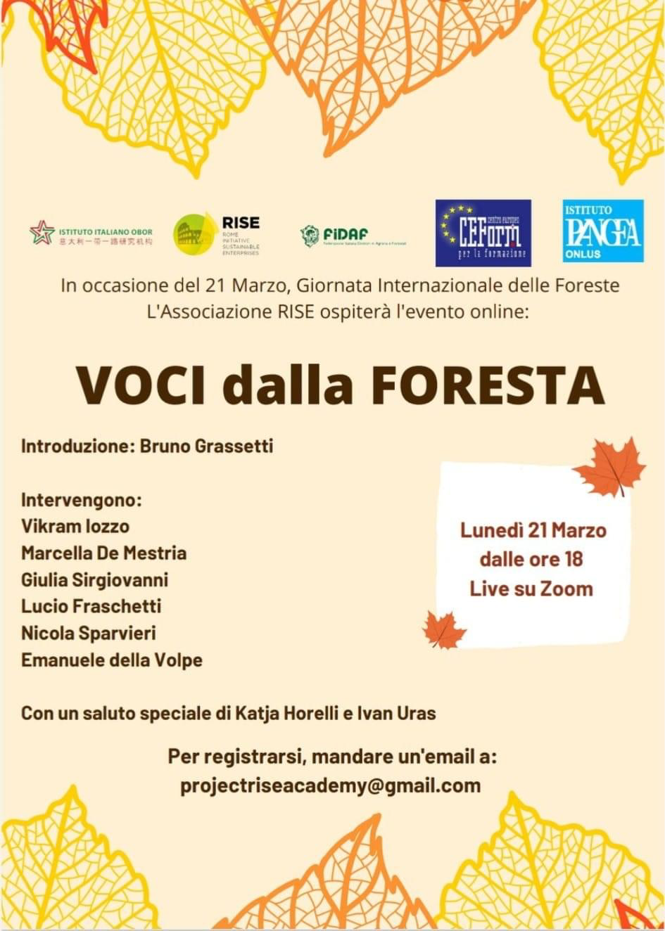 21 marzo 2022 – Evento online “Voci dalla foresta”