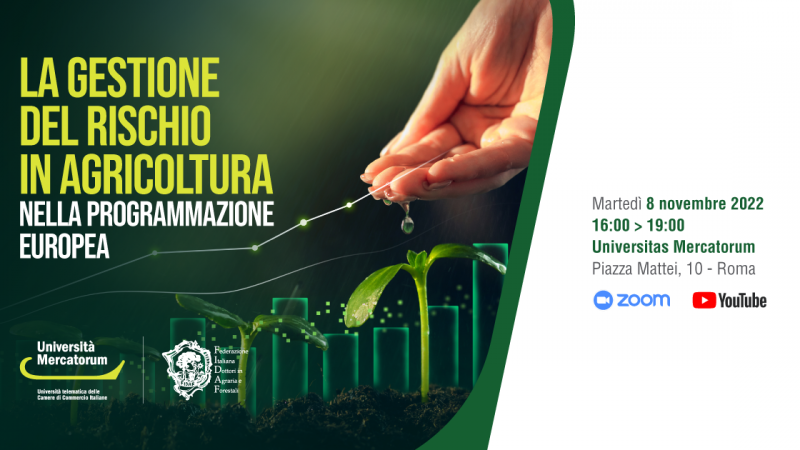 Roma, 8 novembre – Convegno “La Gestione del rischio in agricoltura nella programmazione Europea”