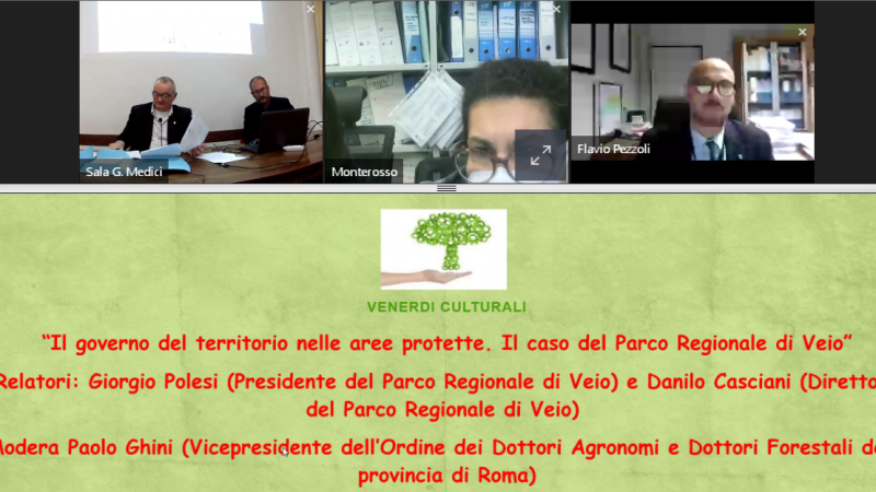 Venerdì Culturale 25.11.2022 "Il governo del territorio nelle aree protette. Il caso del Parco Regionale di Veio – Presentazioni