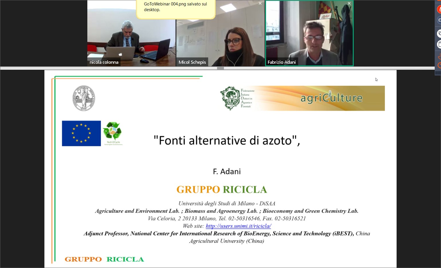 Venerdì Culturale 10.02.2023 “Fonti alternative di azoto” – Presentazioni