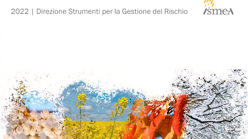 Pubblicato il Rapporto ISMEA sull’attività di sperimentazione 2022 del Fondo mutualistico nazionale per la copertura dei danni catastrofali – AgriCat