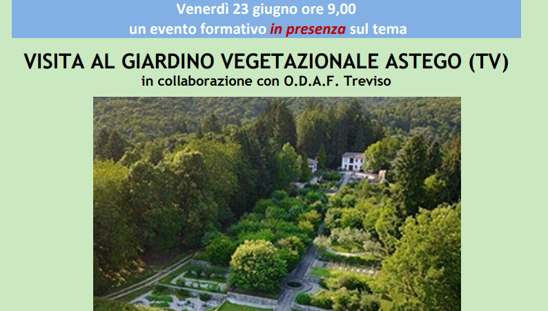 Pieve del Grappa (TV), 23 giugno 2023 – Visita al Giardino Vegetazionale Astego