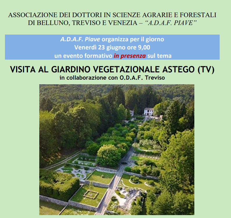 Pieve del Grappa (TV), 23 giugno 2023 – Visita al Giardino Vegetazionale Astego