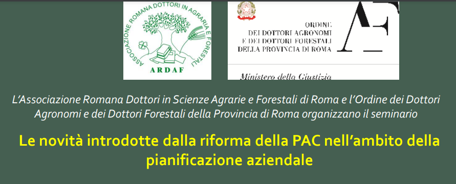 9 ottobre 2023 – Convegno “Le novità introdotte dalla riforma della PAC nell’ambito della  pianificazione aziendale”