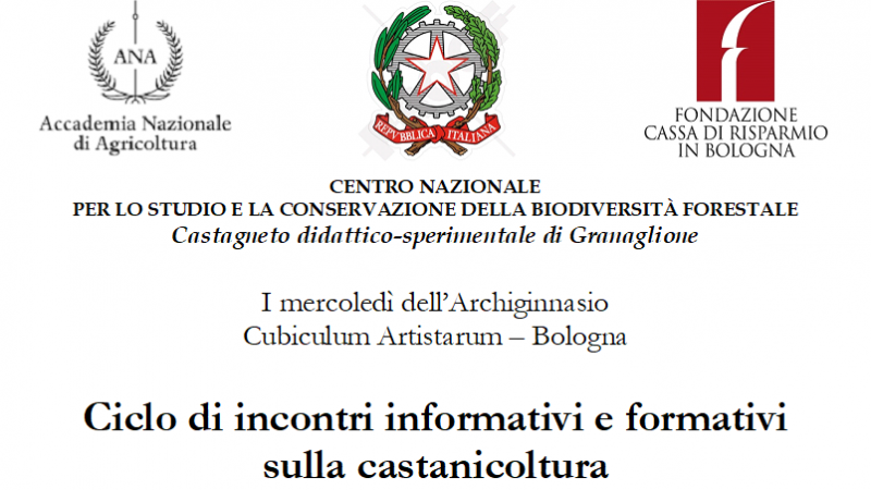 I mercoledì dell’Archiginnasio  Cubiculum Artistarum – Bologna – Ciclo di incontri informativi e formativi sulla castanicoltura