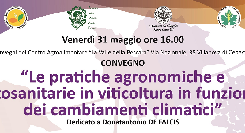 Villanova di Cepagatti (PE), 31 maggio 2024 – Convegno “Le pratiche agronomiche e fitosanitarie in viticoltura in funzione dei cambiamenti climatici”