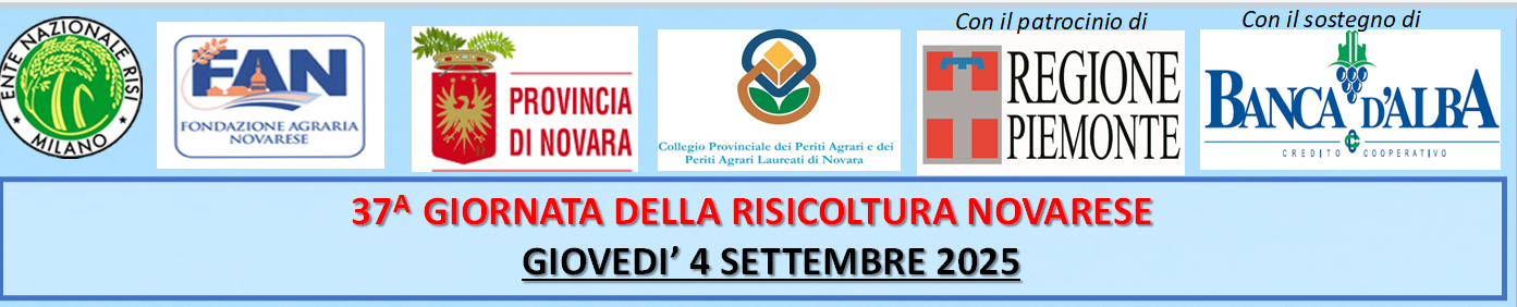 Novara, 4 settembre 2025 – 37ma Giornata dedicata alla risicoltura Novarese