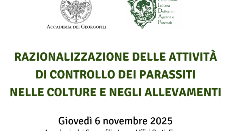 Firenze, 6 novembre 2025 – Convegno “Razionalizzazione delle attività di controllo dei parassiti nelle colture e negli allevamenti”