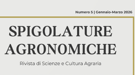 Uscito il nuovo numero di gennaio-marzo 2026 di Spigolature agronomiche
